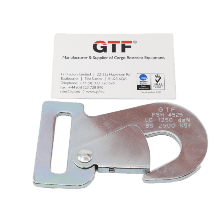 45Mm Flat Snap Hook | 2500Kg - With Business Card For Scale