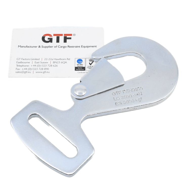 50Mm Flat Snap Hook | 5000Kg - With Business Card For Scale