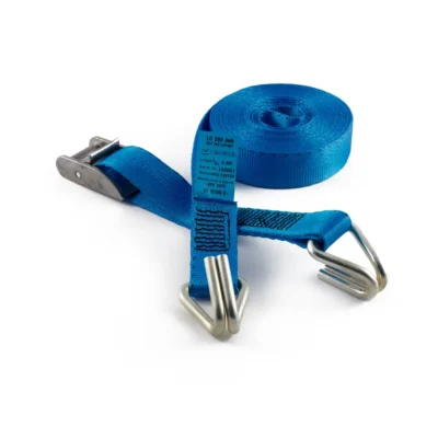 5 metre, 400kg breaking strength, cambuckle strap with wire claw hooks