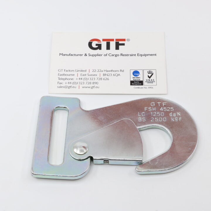 45Mm Flat Snap Hook | 2500Kg - With Business Card For Scale