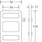 50Mm One Way Buckle | 5000Kg - Diagram