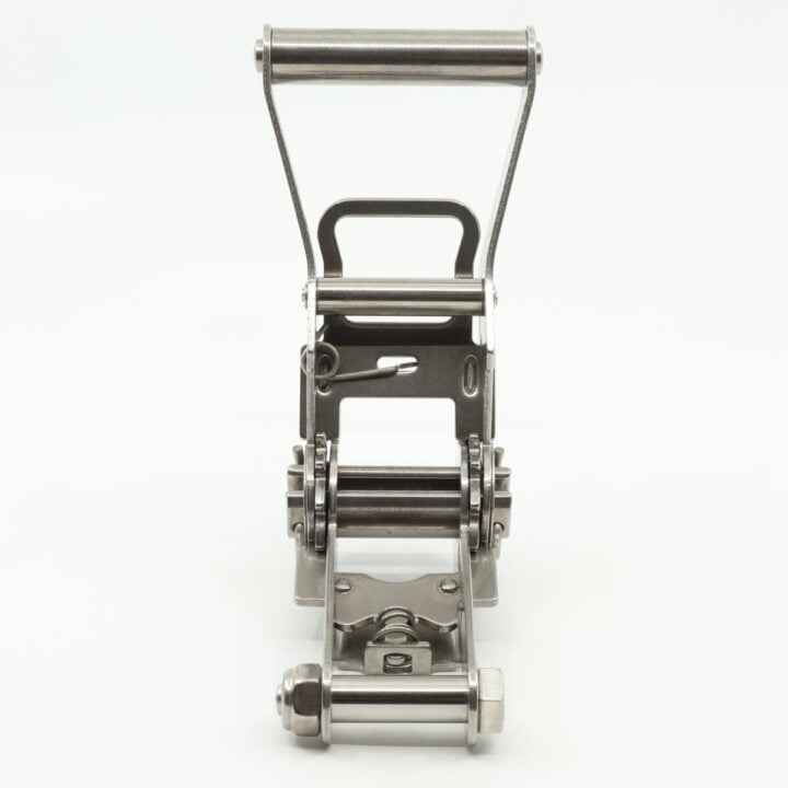 25Mm, 1500Kg Stainless Steel Ratchet Buckle - Front View