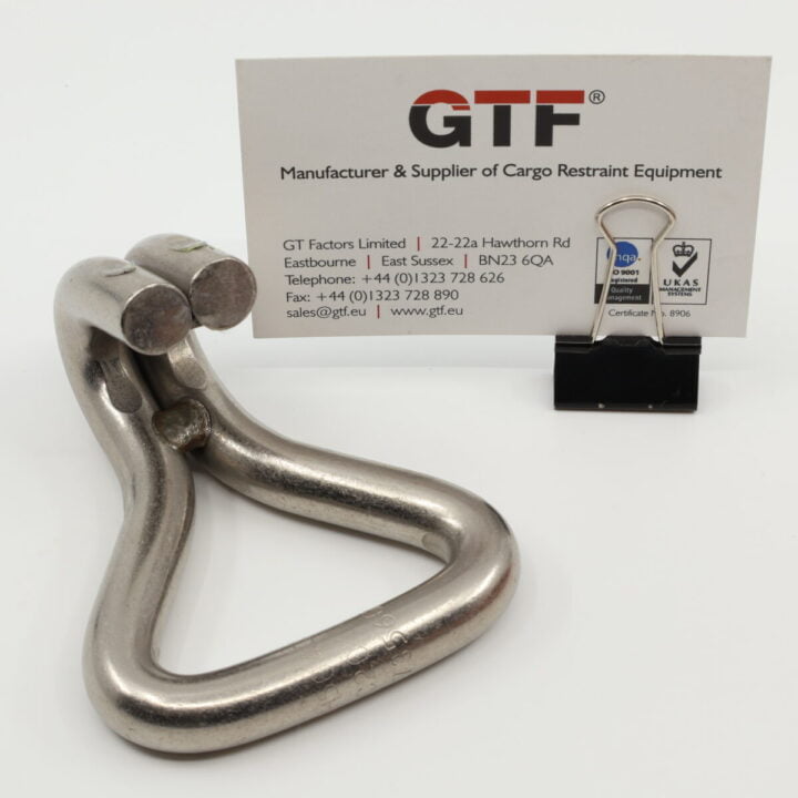 Wh5040Ss - 50Mm, 4000Kg Stainless Steel Wire Claw Hook - With Business Card For Scale