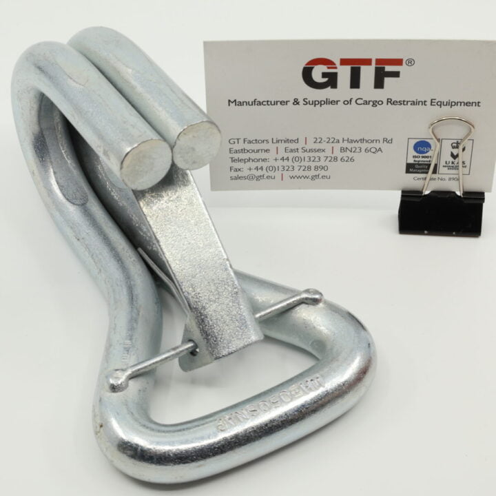 Wh5050Snap-15 - 50Mm, 5000Kg Large Wire Snap Claw Hook - With Business Card For Scale
